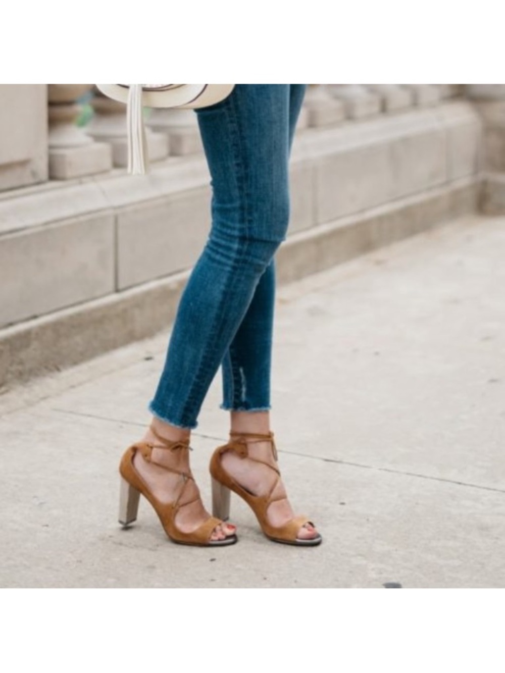 Jimmy Choi Vernie Tan Suede High Heel Sandals